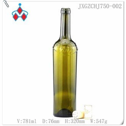 Бутилка с форма на Бордо