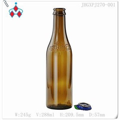 Стъклена бутилка кафява бира