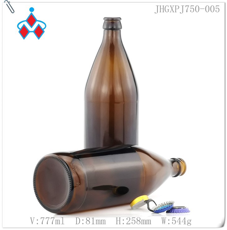 Amber Beer Glass Bottle 750ml factory